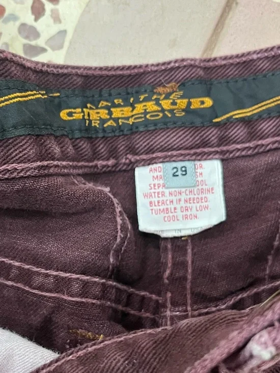 Marithe Francois Girbaud Plum-Colored Denim Jeans - Picture 7 of 8